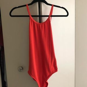 Topshop Strappy Ribbed Bodysuit